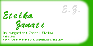 etelka zanati business card